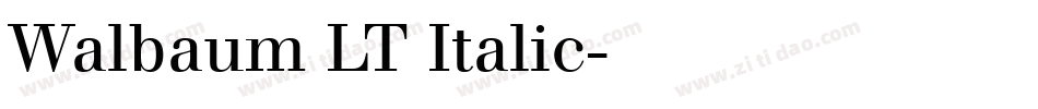 Walbaum LT Italic字体转换